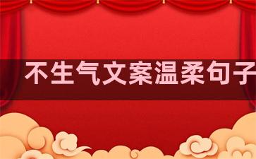 不生气文案温柔句子英文