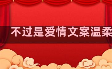 不过是爱情文案温柔句子