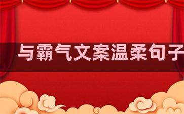 与霸气文案温柔句子摘抄