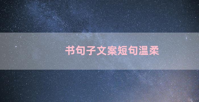 书句子文案短句温柔