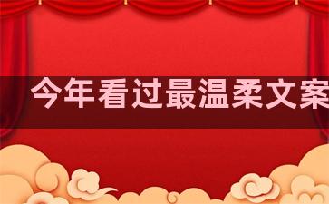 今年看过最温柔文案句子
