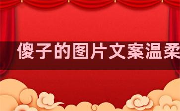 傻子的图片文案温柔句子