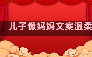 儿子像妈妈文案温柔句子