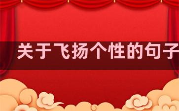 关于飞扬个性的句子温柔