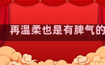再温柔也是有脾气的句子