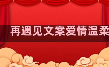 再遇见文案爱情温柔句子