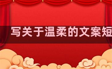 写关于温柔的文案短句子