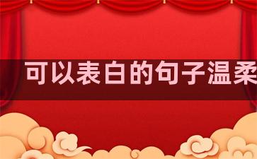 可以表白的句子温柔女生