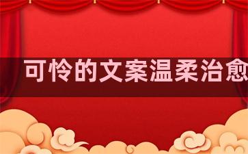 可怜的文案温柔治愈句子
