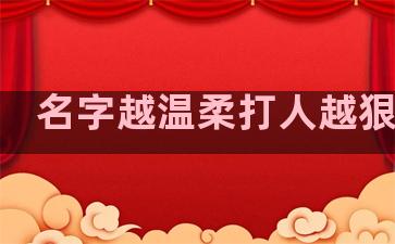 名字越温柔打人越狠句子