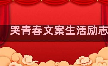哭青春文案生活励志句子