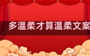 多温柔才算温柔文案句子
