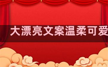 大漂亮文案温柔可爱句子