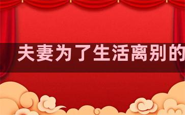 夫妻为了生活离别的句子