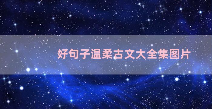 好句子温柔古文大全集图片