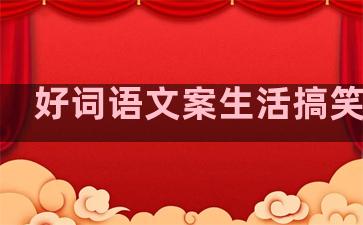 好词语文案生活搞笑句子