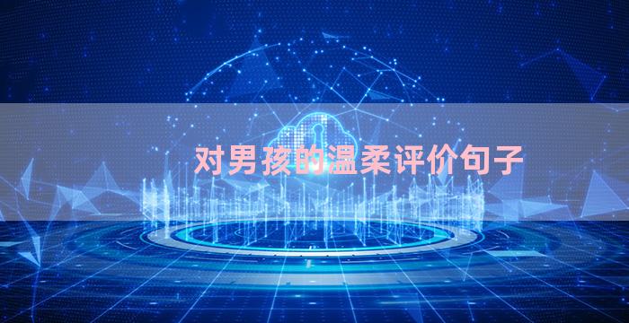 对男孩的温柔评价句子