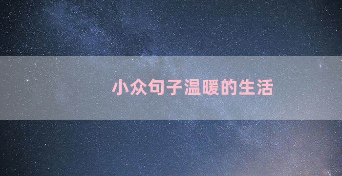 小众句子温暖的生活