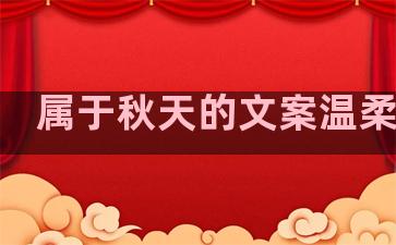 属于秋天的文案温柔句子