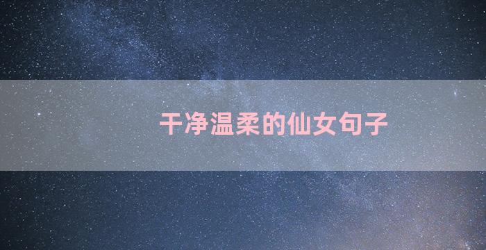 干净温柔的仙女句子