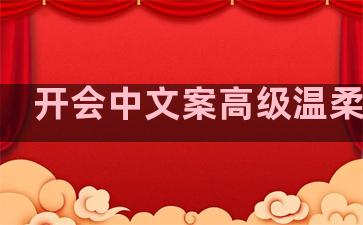 开会中文案高级温柔句子
