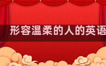 形容温柔的人的英语句子