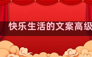 快乐生活的文案高级句子