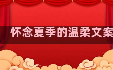 怀念夏季的温柔文案句子