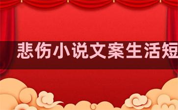悲伤小说文案生活短句子