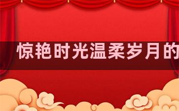 惊艳时光温柔岁月的句子