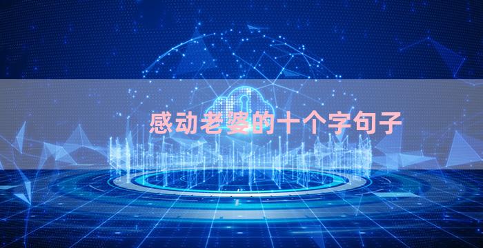感动老婆的十个字句子
