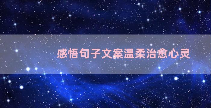 感悟句子文案温柔治愈心灵