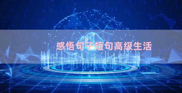 感悟句子短句高级生活