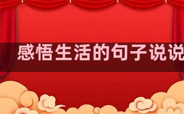 感悟生活的句子说说心情
