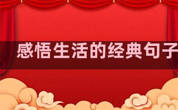 感悟生活的经典句子最近