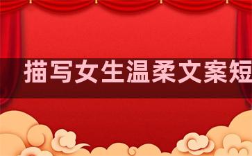 描写女生温柔文案短句子