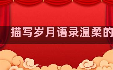 描写岁月语录温柔的句子