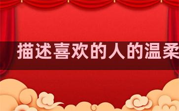 描述喜欢的人的温柔句子