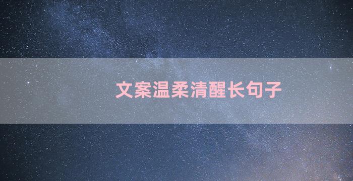 文案温柔清醒长句子