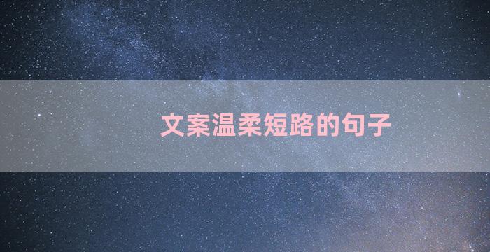 文案温柔短路的句子