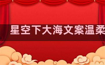 星空下大海文案温柔句子