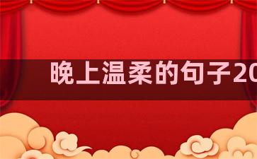 晚上温柔的句子2020