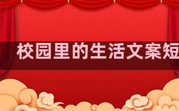 校园里的生活文案短句子