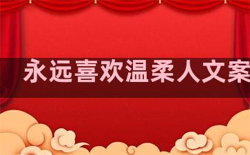 永远喜欢温柔人文案句子