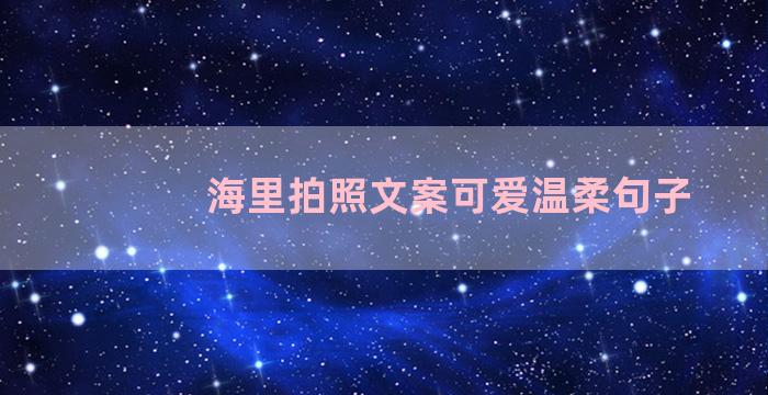 海里拍照文案可爱温柔句子