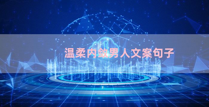 温柔内敛男人文案句子
