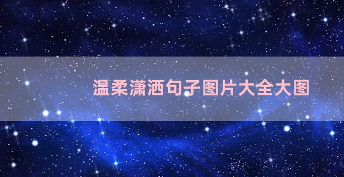 温柔潇洒句子图片大全大图