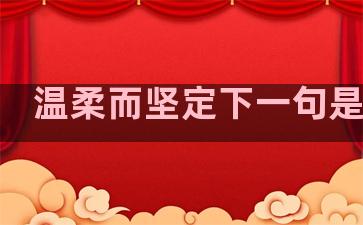 温柔而坚定下一句是什么