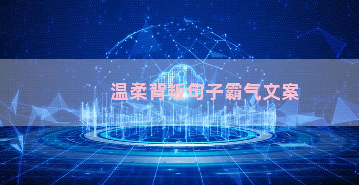 温柔背叛句子霸气文案