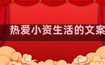 热爱小资生活的文案句子